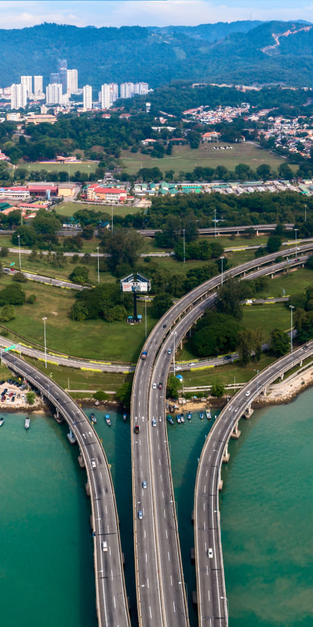 aerial view of penang