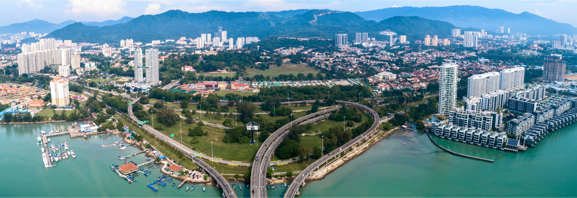 aerial view of penang