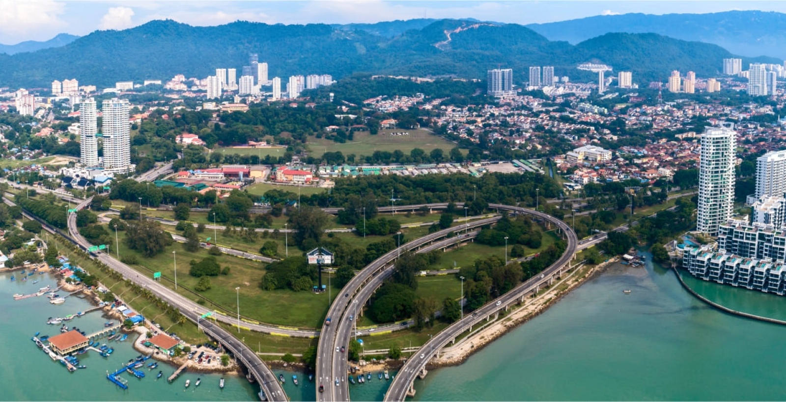 aerial view of penang